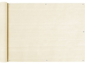 VIDAXL Balkonsko platno krem 75x500 cm HDPE