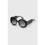 Sončna očala Etro ženski, črna barva - črna. Sončna očala iz kolekcije Etro. Model s toniranimi stekli in okvirji iz plastike. Ima filter UV 400.