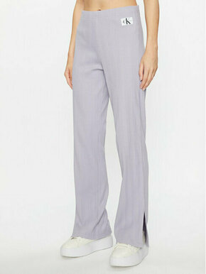 Calvin Klein Jeans Hlače iz tkanine J20J221597 Vijolična Regular Fit