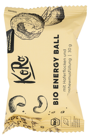 KoRo Bio Energy Ball - indijski oreščki in cimet - 30 g