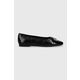 Usnjene balerinke Vagabond JOLIN črna barva, 5508.160.20 - črna. Balerinke iz kolekcije Vagabond, izdelane iz lakiranega usnja. Model z mehkim, oblikovanim vložkom zagotavlja udobje.