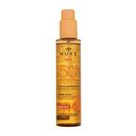 Nuxe Sun Tanning Sun Oil SPF50 vodoodporno olje za zaščito pred soncem proti temnim madežem in staranju kože 150 ml
