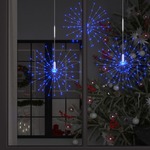 vidaXL Zunanje novoletne lučke ognjemet 10 kosov modre 50 cm 1400 LED