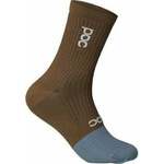 POC Flair Sock Mid Jasper Brown/Calcite Blue M Kolesarske nogavice