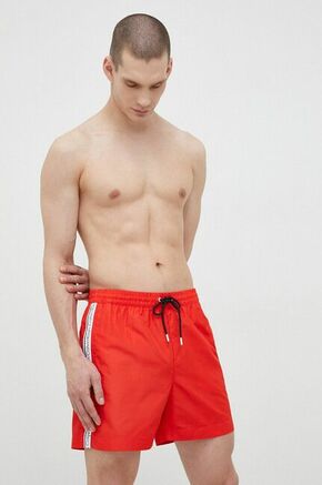 Kopalne kratke hlače Calvin Klein rdeča barva - rdeča. Kopalne kratke hlače iz kolekcije Calvin Klein. Model izdelan iz tkanine.