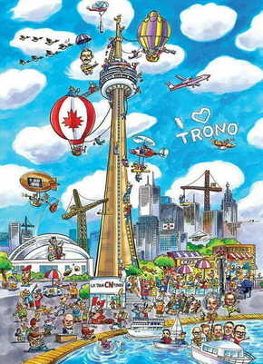 Cobble Hill Puzzle Doodle Town: Toronto 1000 kosov