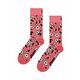 Nogavice Happy Socks Dancing Flower Sock roza barva - roza. Nogavice iz kolekcije Happy Socks. Model izdelan iz elastičnega, vzorčastega materiala.