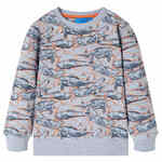 vidaXL Otroški pulover siva melange 140