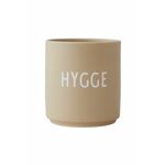 Bež porcelanast lonček Design Letters Favourite Hygge