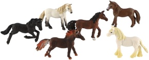 Teddies Konj majhen 6 kosov plastike 6-7cm