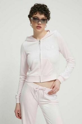 Velur pulover Juicy Couture roza barva