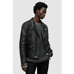 Usnjena jakna AllSaints Whitson moška, črna barva - črna. Jakna iz kolekcije AllSaints. Nepodložen model, izdelan iz naravnega usnja.