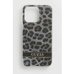 Etui za telefon Guess Iphone 13 Pro / 13 6,1'' siva barva - siva. Etui za IPhone iz kolekcije Guess. Model izdelan iz plastike.