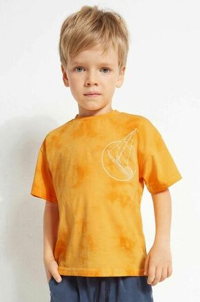 Otroška bombažna kratka majica Mayoral oranžna barva - oranžna. Otroški kratka majica iz kolekcije Mayoral. Model izdelan iz tanke