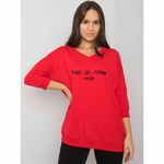 RUE PARIS Ženska majica s kapuco z Jolando RUE PARIS rdeča RV-BL-7328.19_380783 L-XL