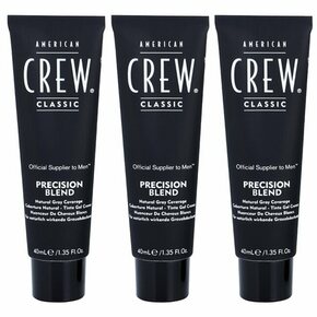 American Crew Precision Blend Natural Grey Blending Hair Color Odtenek 7/8 light claro clair blond Set barva za lase 3 x 40 ml za moške