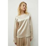 Majica Lovechild ženska, bež barva - bež. Bluza iz kolekcije Lovechild, izdelana iz enobarvne tkanine. Model iz izrazite, svetleče tkanine.