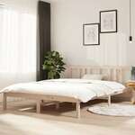 shumee Okvir za posteljo, masivni les, 140 x 200 cm