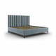 Svetlo modra oblazinjena zakonska postelja s prostorom za shranjevanje z letvenim dnom 180x200 cm Casey – Mazzini Beds