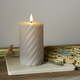 Siva sveča LED Star Trading Flamme Swirl, višina 15 cm