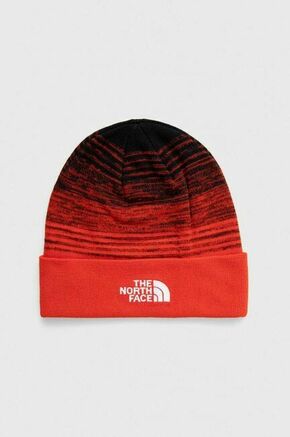 Kapa The North Face rdeča barva - rdeča. Kapa iz kolekcije The North Face. Model izdelan iz vzorčaste pletenine.