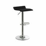 Črni barski stoli v kompletu z nastavljivo višino 2 ks iz umetnega usnja (višina sedeža 63 cm) – Casa Selección