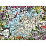 WEBHIDDENBRAND RAVENSBURGER Puzzle Quirky Circus: Zemljevid Evrope 500 kosov