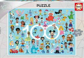 WEBHIDDENBRAND Disneyjeva 100-letna obletnica Puzzle - Liki 100 kosov