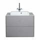 Svetlo siva kopalniška omarica z umivalnikom brez pipe Tom Tailor Color Bath