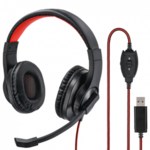 Hama HS-USB400 slušalke, USB, črna, 100dB/mW, mikrofon