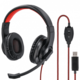 Hama HS-USB400 slušalke, USB, črna, 100dB/mW, mikrofon