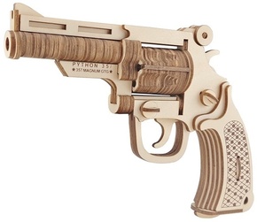 Woodcraft Lesena 3D sestavljanka Revolver M19