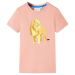 vidaXL Otroška majica s kratkimi rokavi svetlo oranžna 116
