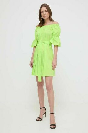 Obleka Liu Jo zelena barva - zelena. Obleka iz kolekcije Liu Jo. Model izdelan iz tanke