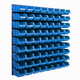 botle Stenska plošča za orodje 77 x 78 cm z 72 kos Škatla viseče Modra škatle Sistem za shranjevanje