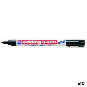 NEW Trajni marker Edding e-8400 Črna (10 kosov)