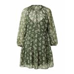Obleka Abercrombie &amp; Fitch zelena barva, - zelena. Lahkotna obleka iz kolekcije Abercrombie &amp; Fitch. Nabran model izdelan iz vzorčaste tkanine.