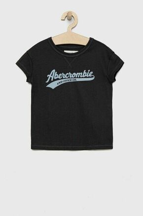 Otroška kratka majica Abercrombie &amp; Fitch siva barva - siva. Otroški kratka majica iz kolekcije Abercrombie &amp; Fitch. Model izdelan iz pletenine s potiskom.