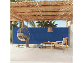 VIDAXL Zložljiva stranska tenda za teraso 160x600 cm modra