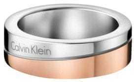 Calvin Klein Dvobarvni prstan Hook Thin KJ06PR20010 (Obseg 50 mm)