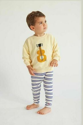 Bombažen pulover za dojenčka Bobo Choses rumena barva - rumena. Pulover za dojenčka iz kolekcije Bobo Choses. Model izdelan iz mehke pletenine. Bombažen
