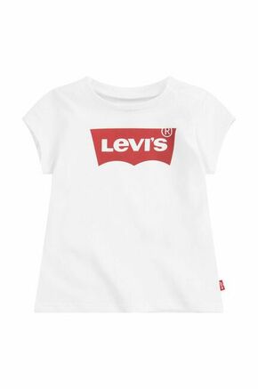 Otroški t-shirt Levi's bela barva - bela. Otroški T-shirt iz kolekcije Levi's. Model izdelan iz tanke