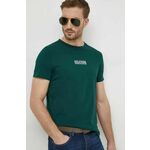 Bombažna kratka majica Tommy Hilfiger moški, zelena barva - zelena. Kratka majica iz kolekcije Tommy Hilfiger, izdelana iz tanke, elastične pletenine. Model iz zračne bombažne tkanine.