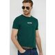 Bombažna kratka majica Tommy Hilfiger moški, zelena barva - zelena. Kratka majica iz kolekcije Tommy Hilfiger, izdelana iz tanke, elastične pletenine. Model iz zračne bombažne tkanine.