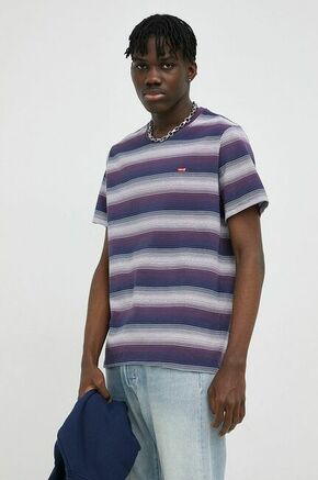 Bombažna kratka majica Levi's Vijolična barva - vijolična. Lahkotna kratka majica iz kolekcije Levi's. Model izdelan iz tanke