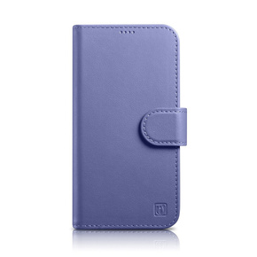 ICARER wallet case 2v1 cover iPhone 14 plus anti-rfid usnjena preklopna torbica svetlo vijolična (wmi14220727-lp)