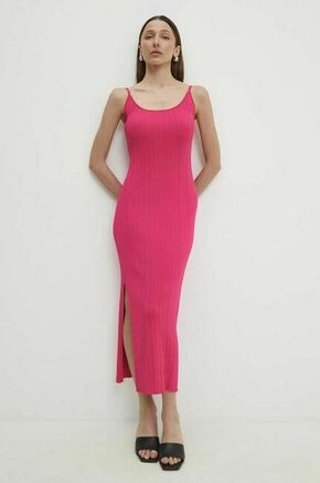 Obleka Answear Lab roza barva - roza. Obleka iz kolekcije Answear Lab. Model izdelan iz elastične pletenine. Kolekcija je na voljo izključno na Answear.Si.