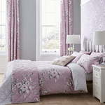 Svetlo vijolična posteljnina Catherine Lansfield Canterbury Rose, 200 x 200 cm