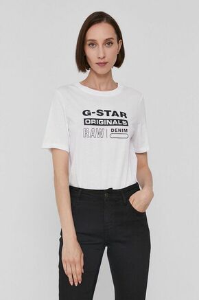 G-Star Raw T-shirt - bela. T-shirt iz zbirke G-Star Raw. Model narejen iz tiskane tkanine.