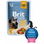 Brit Premium fileji tune v želeju, za mačke, 85 g, 24 kos